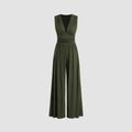 Women's Solid Color Loose Sleeveless Knitted Jumpsuit - Norellé