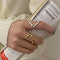 Niche Irregular Crescent Exquisite Titanium Steel Ring For Women - Norellé