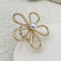Ocean Style Hollow Flower Ring Feather Knuckle Ring - Norellé