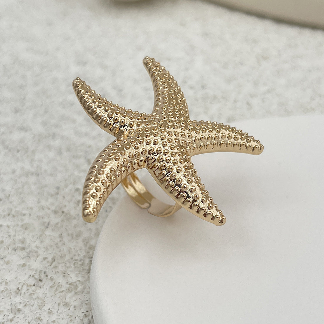 Ocean Style Hollow Flower Ring Feather Knuckle Ring - Norellé