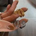 18K Real Gold Hand-wound Strip European And American Adjustable Ring - Norellé