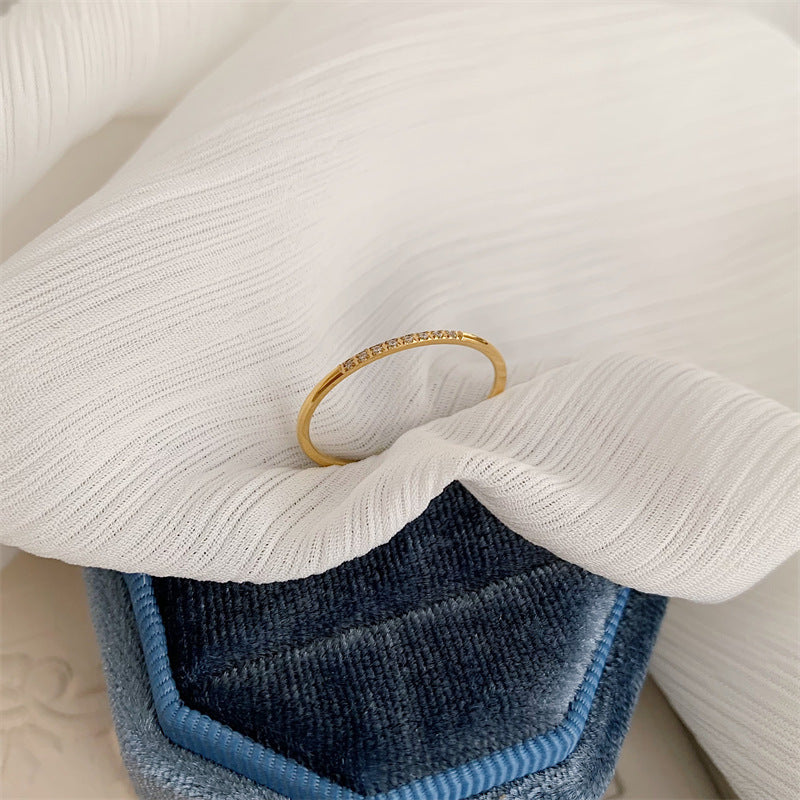 8 Fine Diamonds Ins Simple Temperament Basic Fine Ring Female Accessories - Norellé