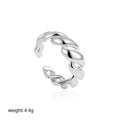 18K Gold Retro Simple Hollow Croissant Ring - Norellé