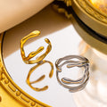 Niche Irregular Crescent Exquisite Titanium Steel Ring For Women - Norellé