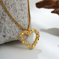 18K Gold Stainless Steel Micro Inlaid Zircon Love Twist Necklace - Norellé