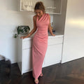 Women's Pleated Backless Dress - Norellé