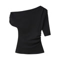 Women's Fashion Shoulder-baring Asymmetric Top - Norellé