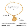 18K Gold Stainlesschain Like Flat Snake Conch Accessories Necklace - Norellé