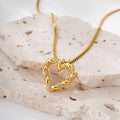 18K Gold Stainless Steel Micro Inlaid Zircon Love Twist Necklace - Norellé