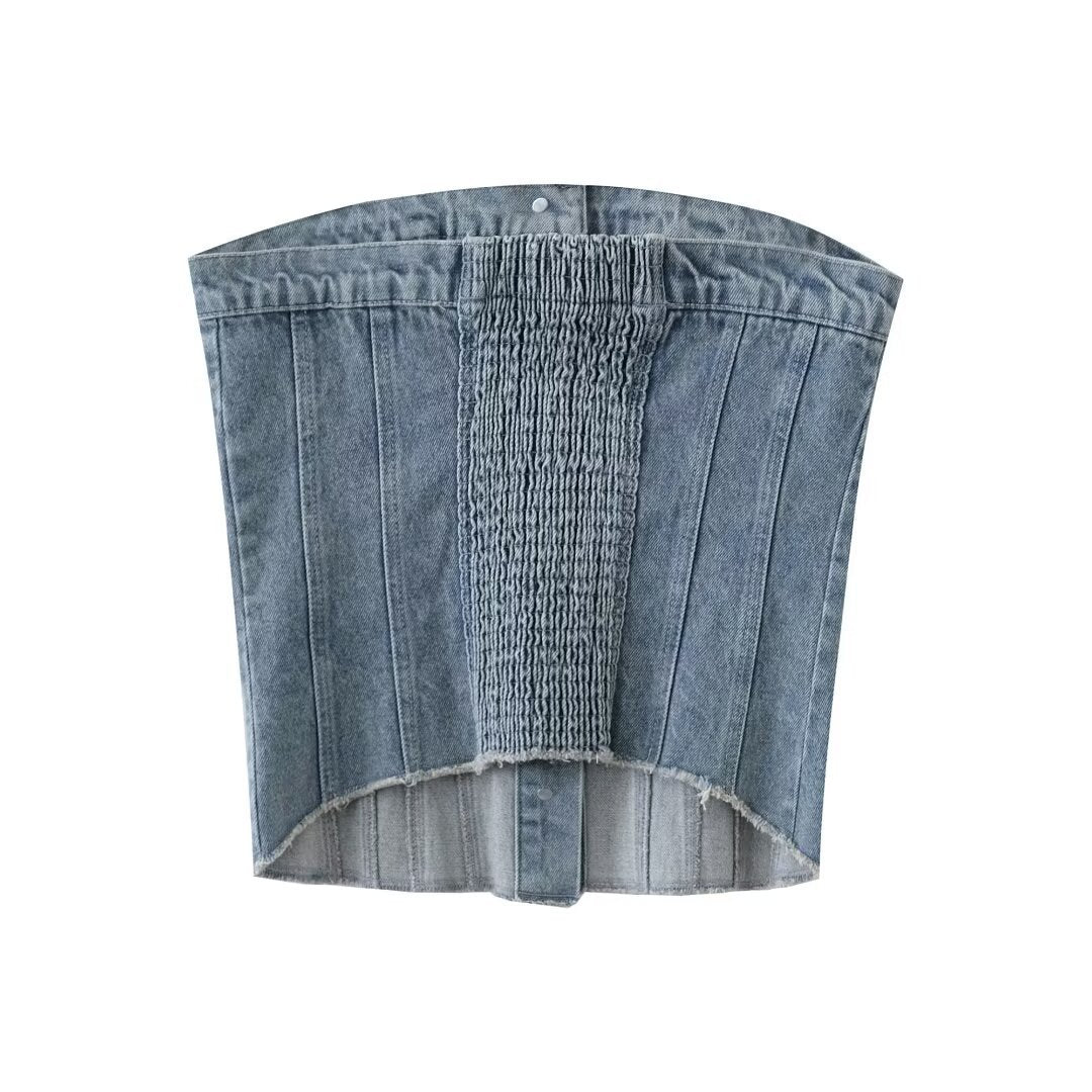 Women's  Denim Short Top - Norellé