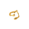 Niche Irregular Crescent Exquisite Titanium Steel Ring For Women - Norellé