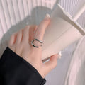 Niche Irregular Crescent Exquisite Titanium Steel Ring For Women - Norellé