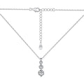 S925 Sterling Silver Round Zircon Ring Necklace And Earring Suit - Norellé