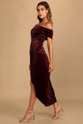 Women's Personalized Velvet Off-shoulder Dress - Norellé
