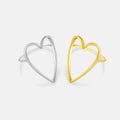 925 Sterling Silver Korean Ins High Sense Love Heart-shaped Ring Women - Norellé