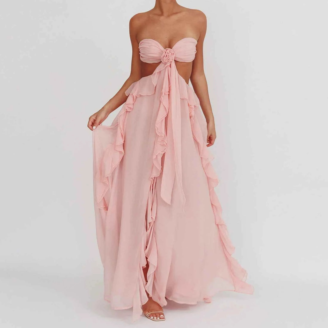 Women's  Backless Cutout Ball Gown Dress