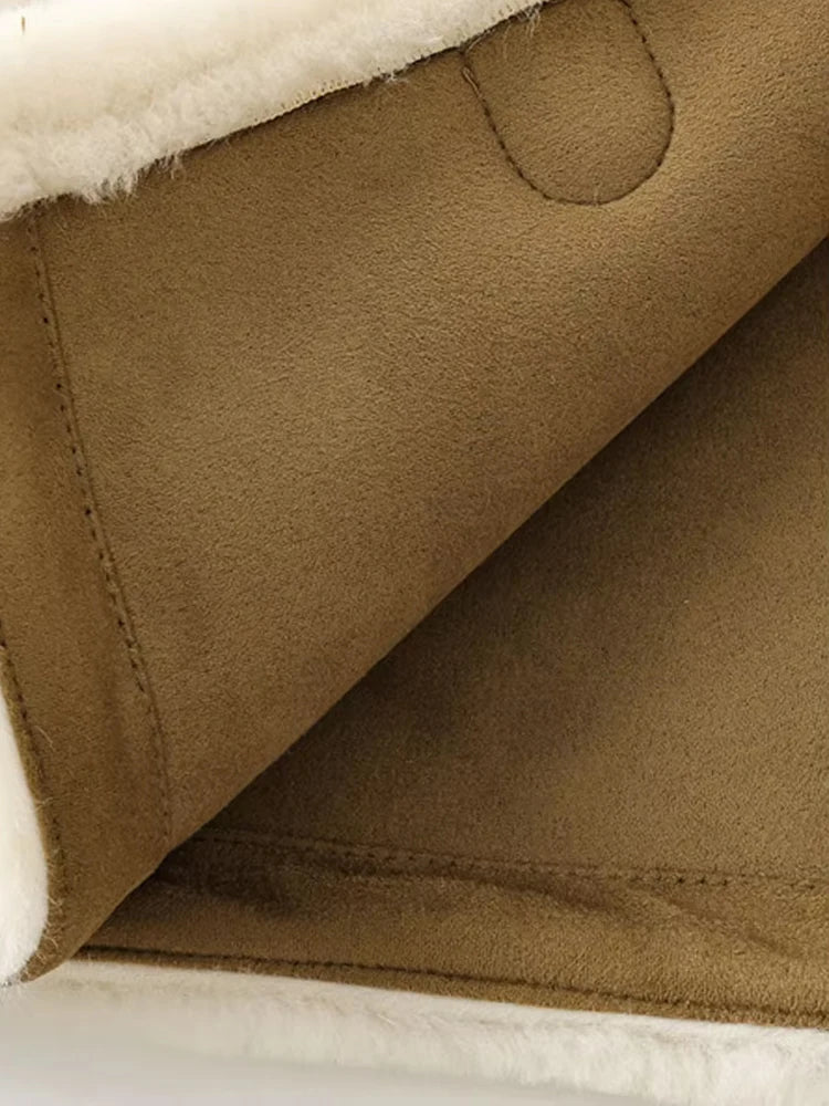 Thick Warm Faux Fur Jacket for Women, Long Sleeve Coat - Norellé
