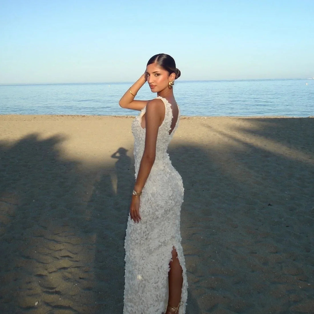 Elegant Flower Applique Dresses - Norellé