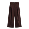 Women's Pants Set with Back Opening Design Tank Top Loose Fold Pants