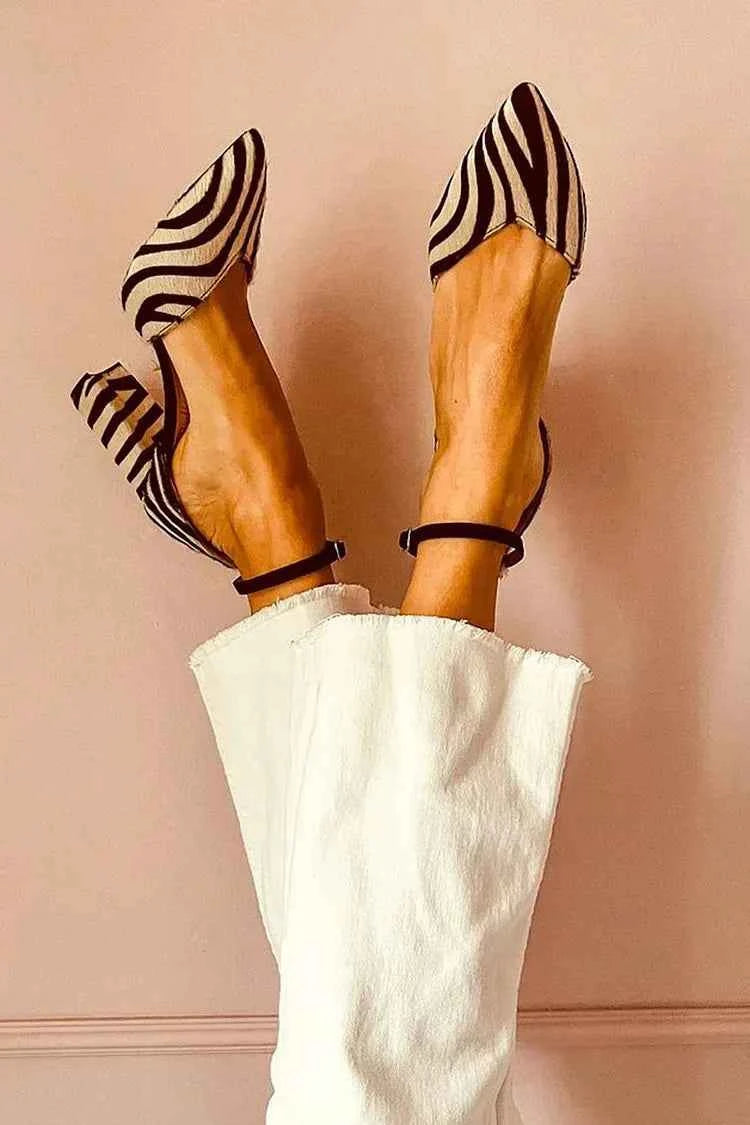 Zebra Pattern Single Shoe for Women