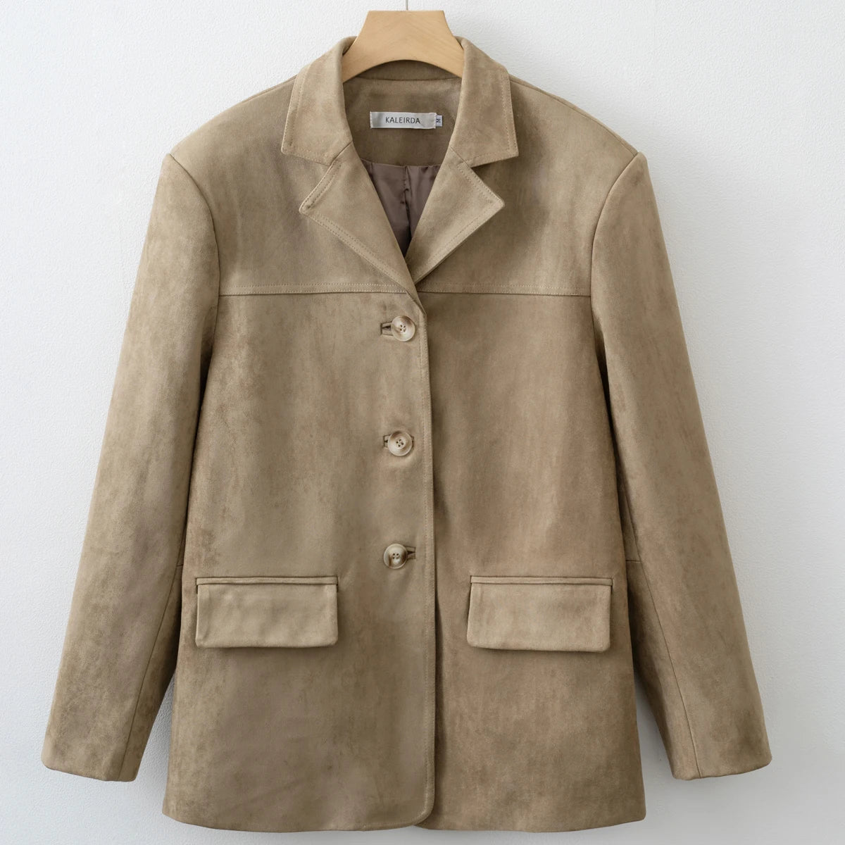 Women Fashion Suede Basic Jacket Basic - Norellé