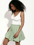 Mini Skirt High Waist Ruffle Vintage - Norellé