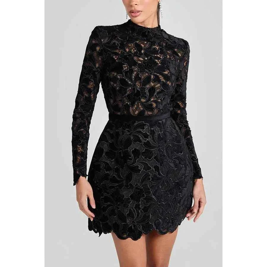 Long Sleeve Simple Elegant Mini Dress
