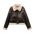 Woman's Fashion Thick Warm Faux Shearling Jacket Coat - Norellé