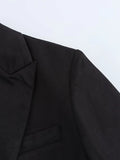 Slim Suit Jacket Asymmetrical Design Lace-up - Norellé