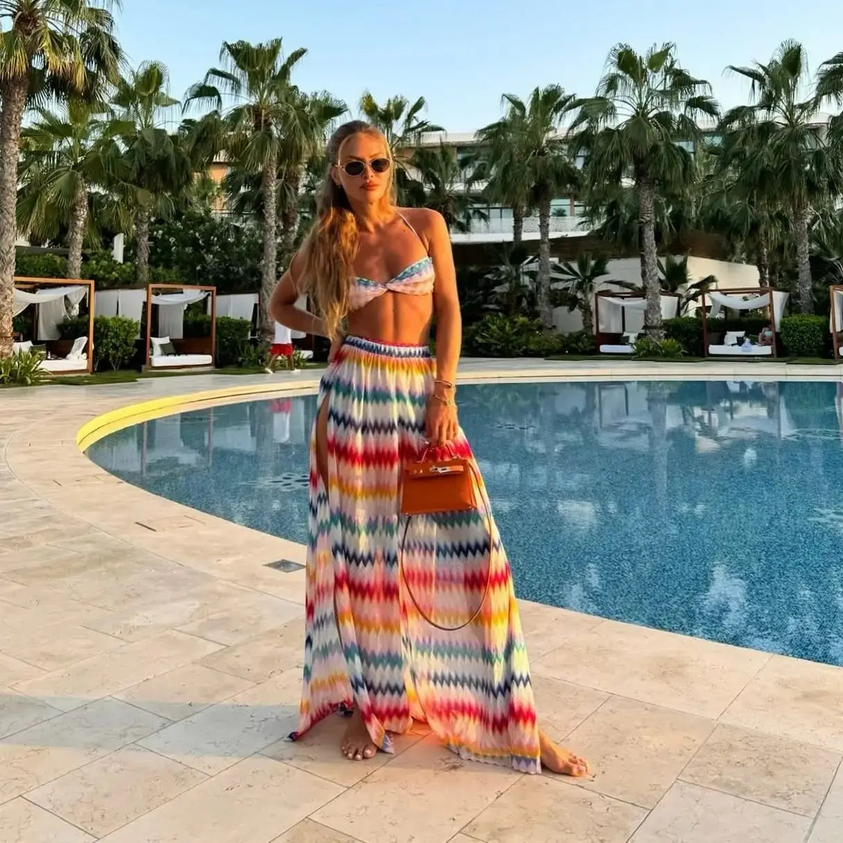 3 Pcs Bikini Swimsuit With Cover Up Pants Swimwear Women - Norellé