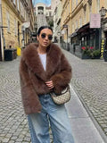 Women Brown Fur Jacket