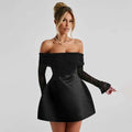 Button Backless Bodycon Short A-line Dress Women - Norellé
