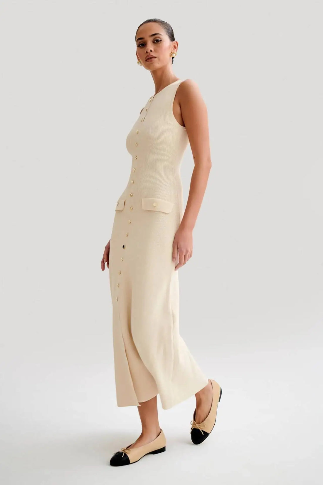 Elegant Lady Knitted Single Breasted Long Dresses Women - Norellé
