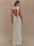 Backless Ruched Maxi Tank Dress Women - Norellé