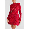 Long Sleeve Simple Elegant Mini Dress