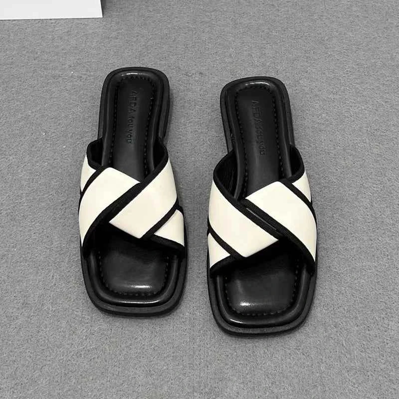 Women's Slippers Open Toe Low Heel