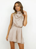 Ruffled Women Playsuits  Backless High Waist - Norellé