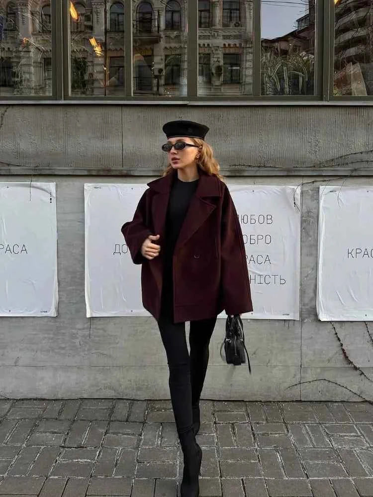One Button Women's Coat