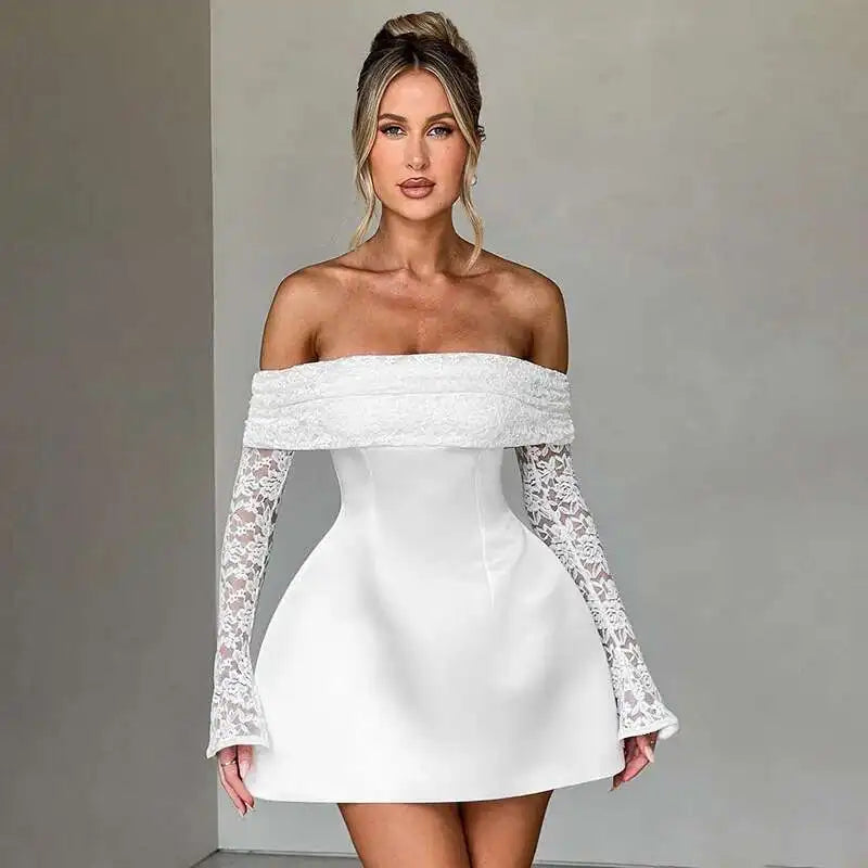 Button Backless Bodycon Short A-line Dress Women - Norellé