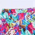 Women's Long Sleeve Tropical Printed Suit Wide Leg Pants Set