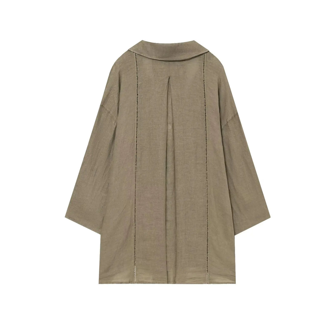 Women's Long Sleeved V-neck Shirt Mid Waist Wide Leg Pants