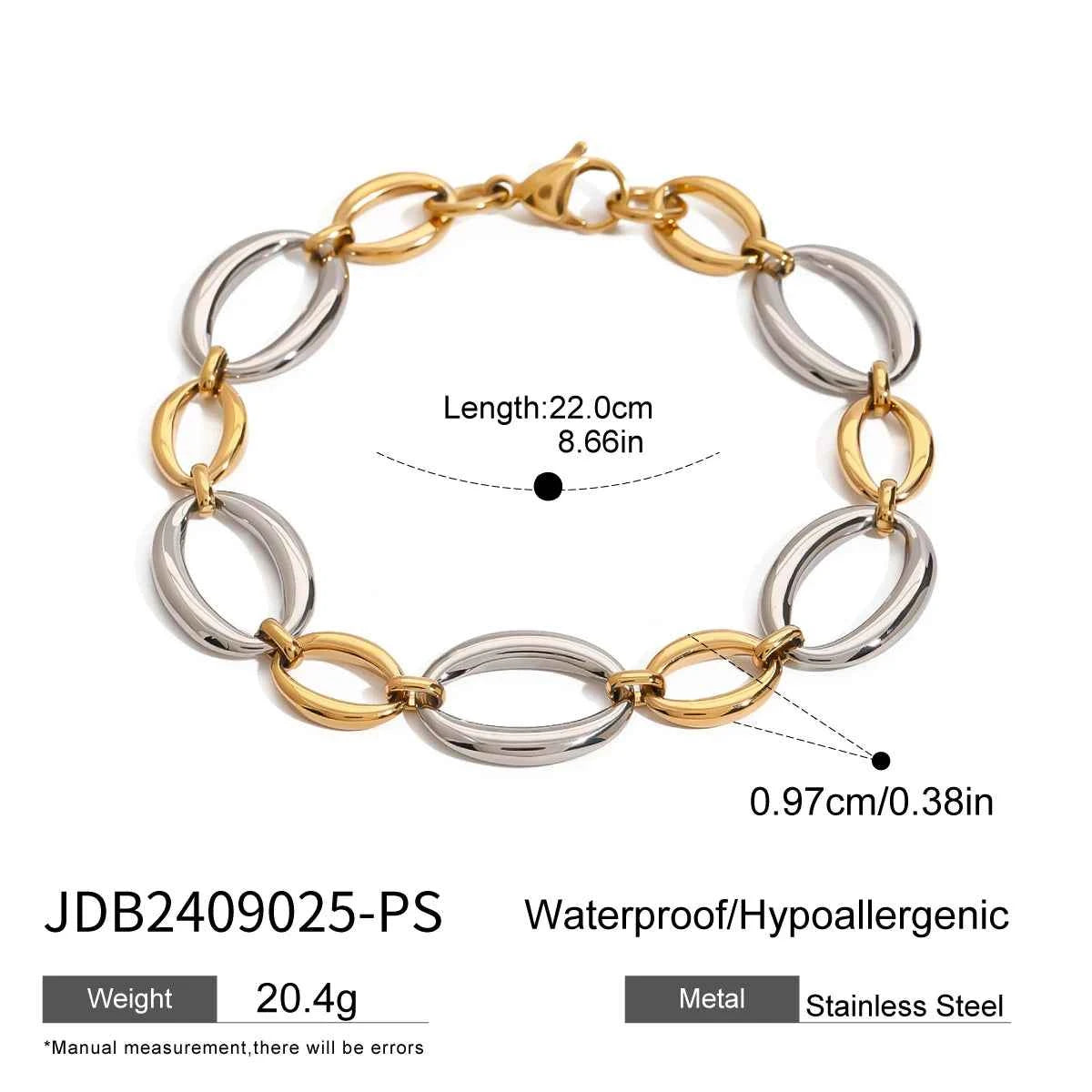 Stainless Steel Splicing Cross Buckle Bracelet