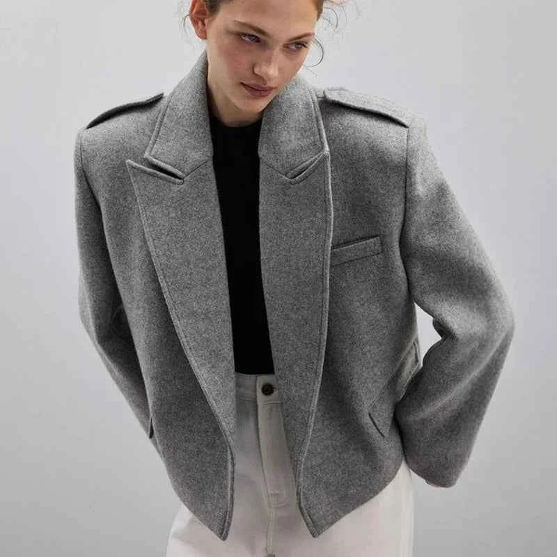 Loose Short Blend fiber Coat For Women