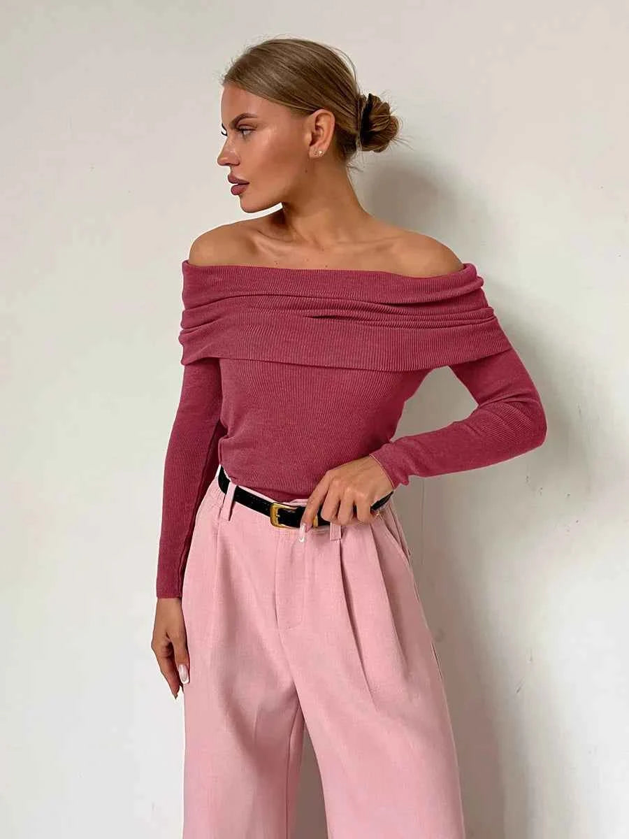 Women Knitted Wool T-shirt