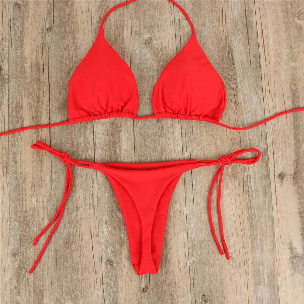 2Pcs Summer Women Bikini Set Side Tie - Norellé