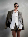 Women's Shirts Solid Laple Waist Cinching Full Sleeve