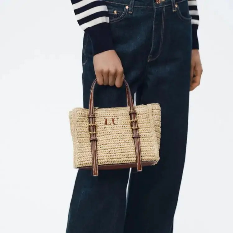 Small Crossbody Women's Straw Handbag