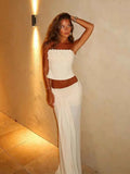 Lace High Street Half Dress Floral Camisole&Wrap Hips Skirts Sets