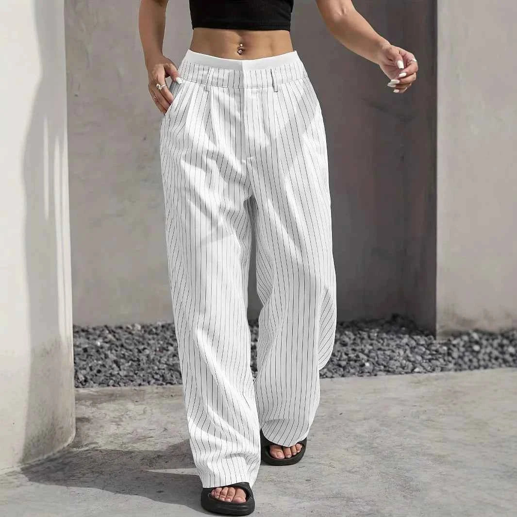 Women's Stripe Straight Pants