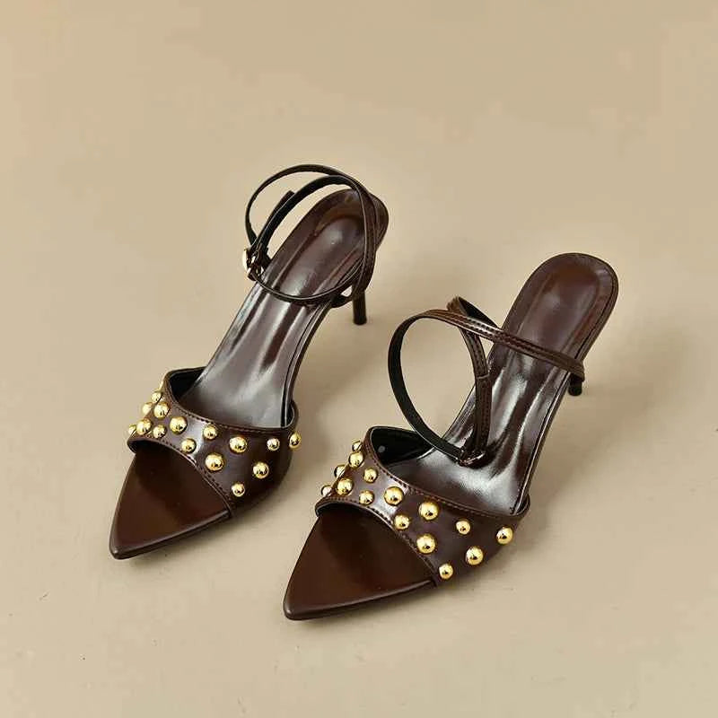 Open Toe Stiletto Slippers